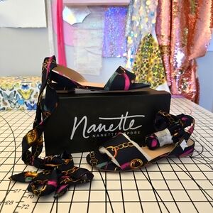 Nanette Lepore Gabrielle Ribbon Gladiator Sandals